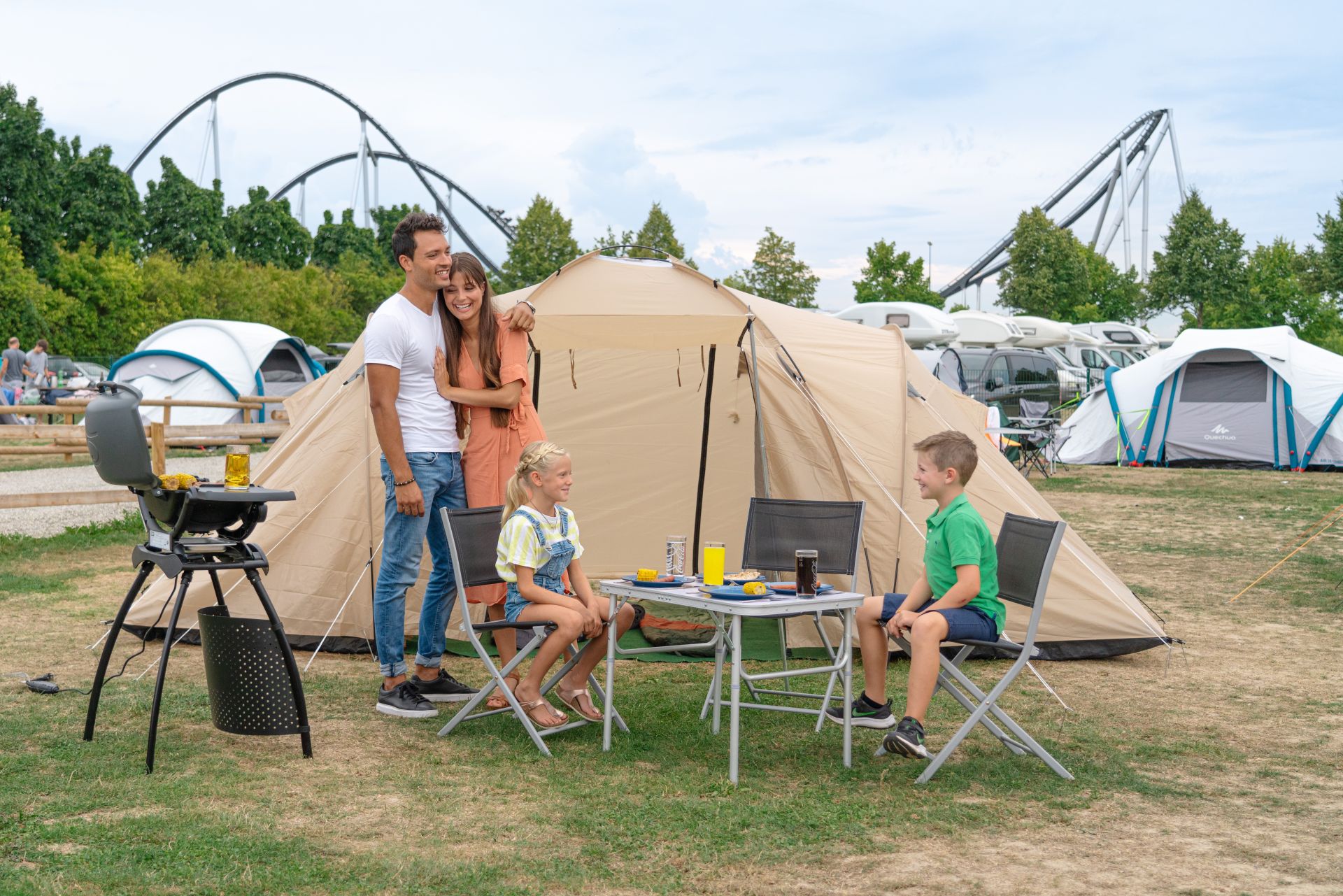 camping espressotassen Emaille Tasse Familien-Camper-Edition