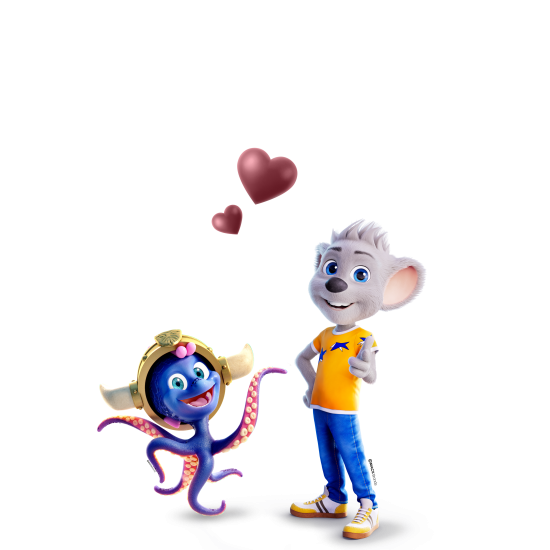 Ed und Snorri mit Herzen