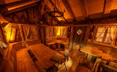 Ein Blick ins Innere des KOTA Sauna Chalets