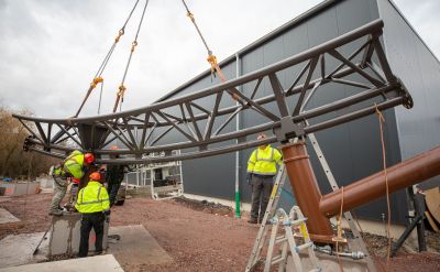 Foto der Baustelle des neuen Coasters 2024