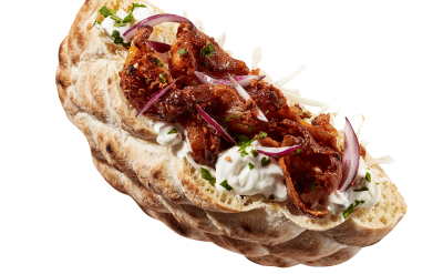 Fladenbrot mit Gyros
