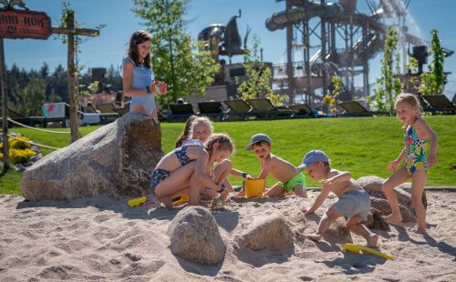 Der Bereich Dynstrønd im Außenbereich von Rulantica