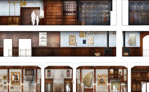 Das Design der Wände im Voletarium