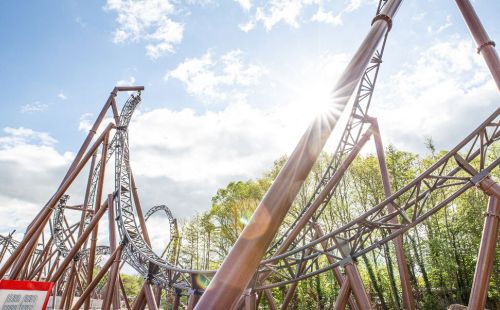 Foto der Baustelle des neuen Coasters 2024