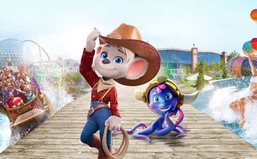 Ed Euromausi und Snorri vor Ihren Parks im Sommer