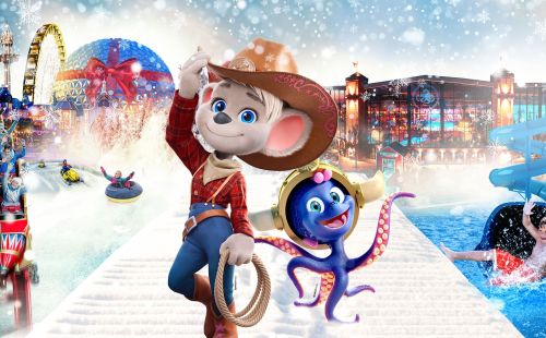 Edda Euromausi und Snorri vor Ihren Parks im Winter