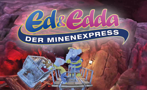 Ed, Böckli und Olli springen gerade noch rechtzeitig aus einer Lore auf die Schienen