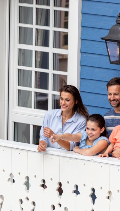 Komfort-Zimmer Hotel Krønasår Balkon mit Familie