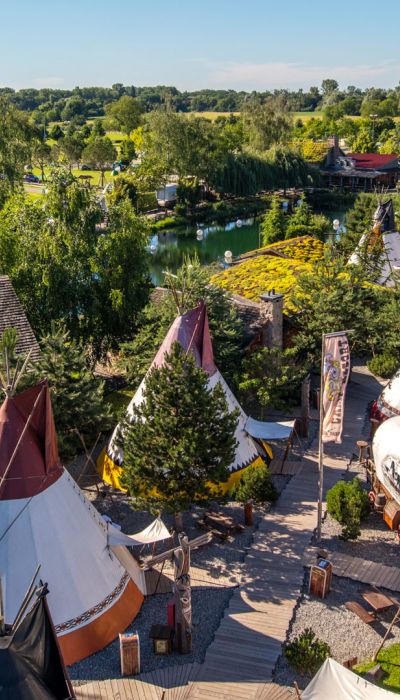 Tipizelt Tipi Town Luftaufnahme 