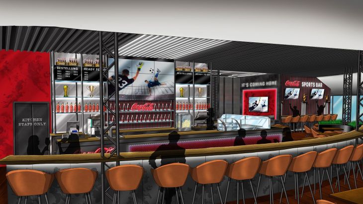 Coca-Cola Sportsbar in der Arena of Football