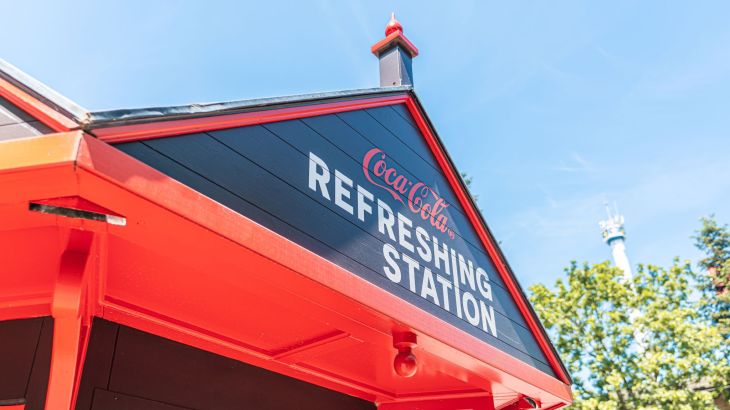 Coca-Cola Refreshing Station an der Bobbahn