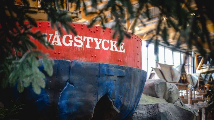 Der Dampfer Vagstycke am Skip Strand