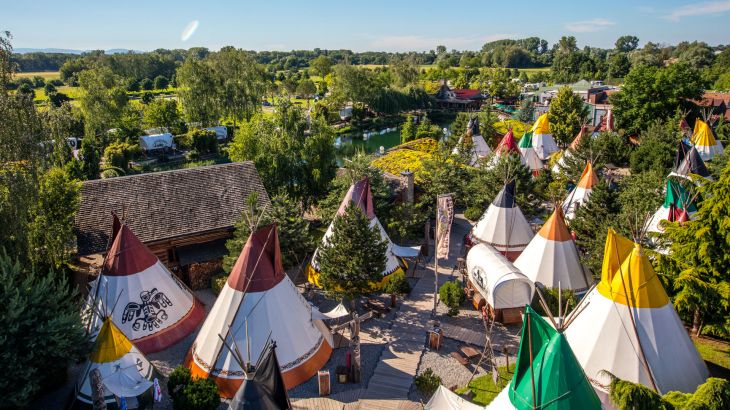Tipizelt Tipi Town Luftaufnahme 