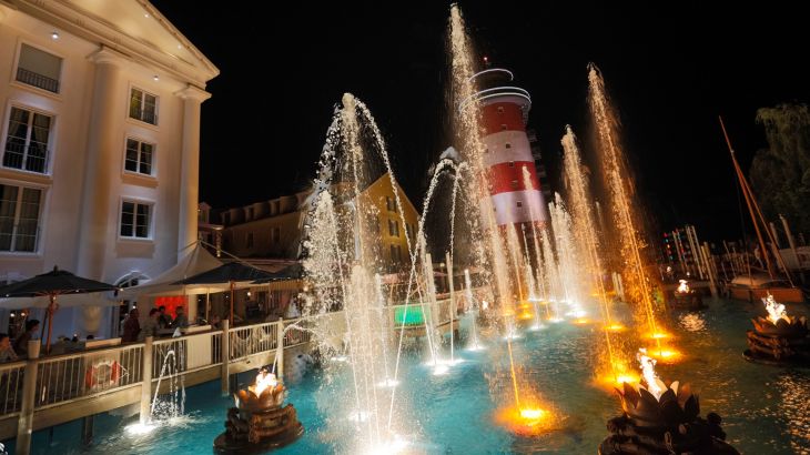 Rhode Island Waterfire beim Hotel Bell Rock