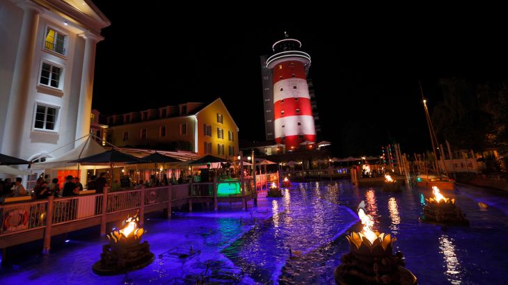 Rhode Island Waterfire beim Hotel Bell Rock