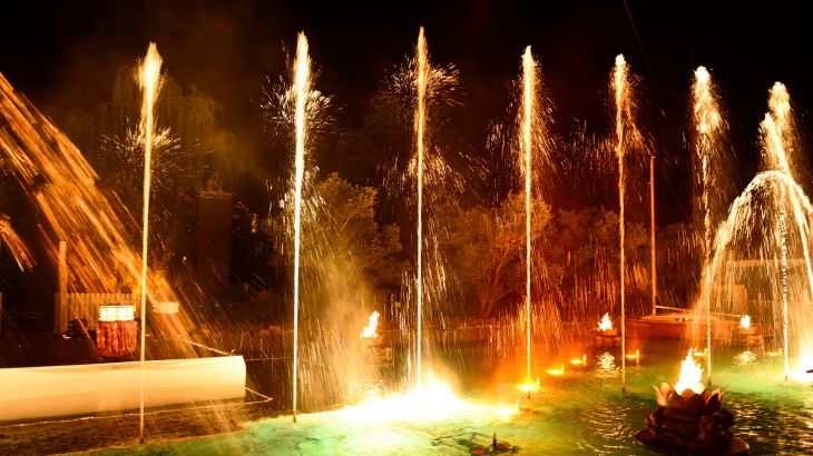 Rhode Island Waterfire beim Hotel Bell Rock