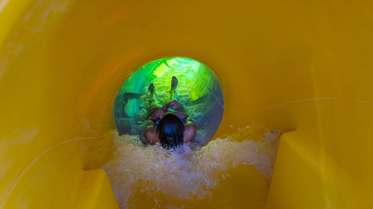 Buntes Innenleben von Falrok und Wasserspaß