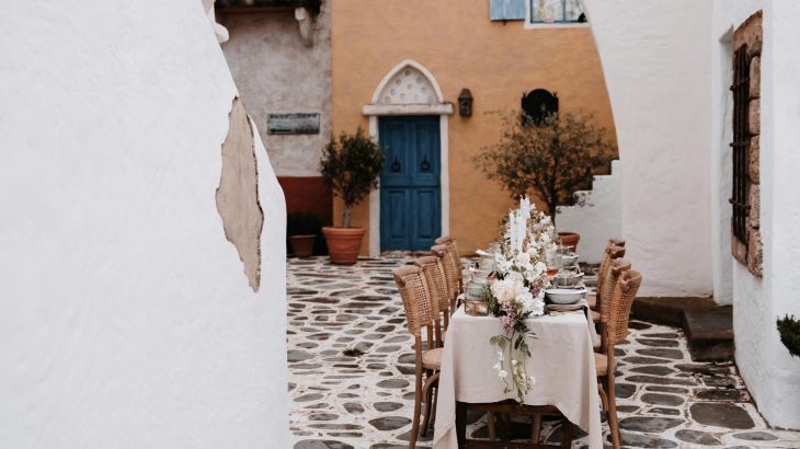 Hochzeit im griechischen Themenbereich