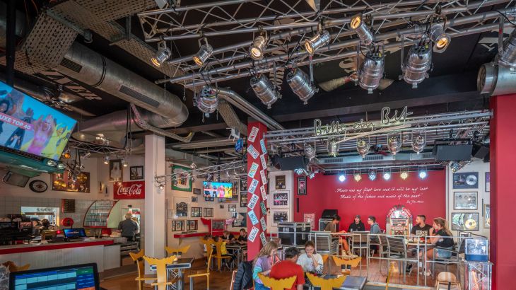 Innenansicht des Rock Café