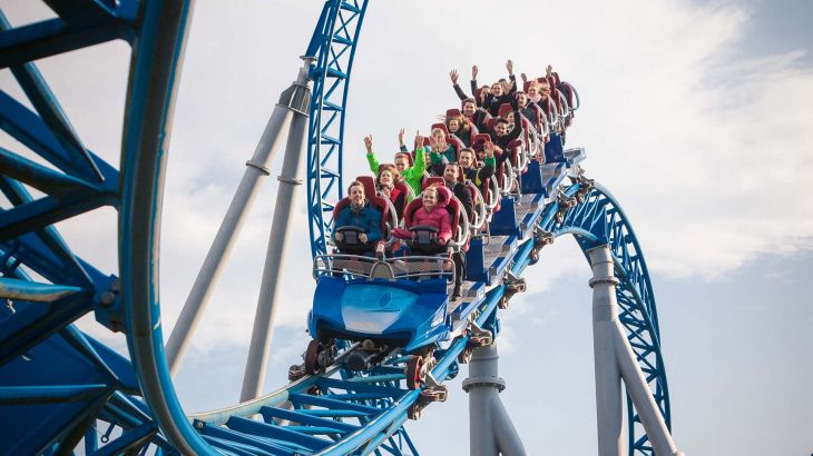 blue fire Megacoaster powered by Nord Stream 2