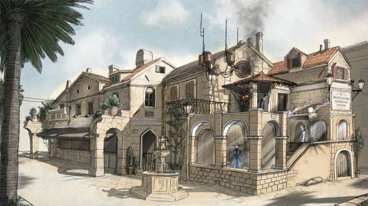 Artwork für den Kroatischen Themenbereich im Europa-Park
