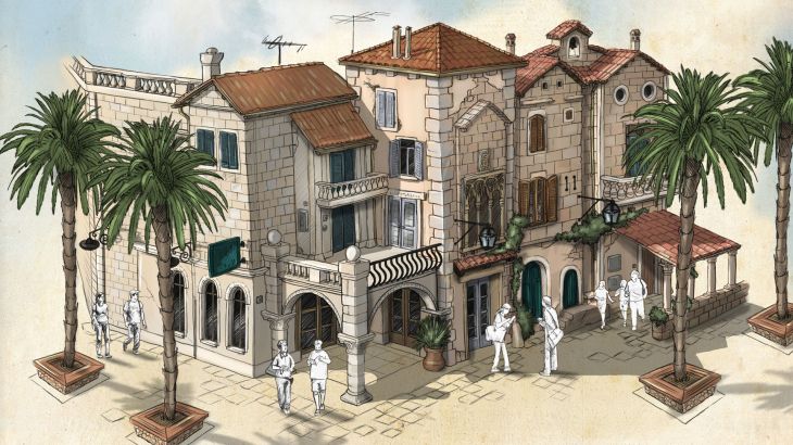 Artwork für den Kroatischen Themenbereich im Europa-Park