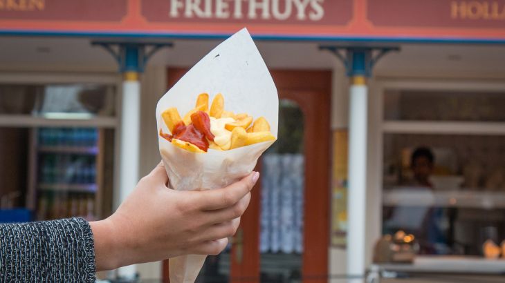 Belgische Pommes aus dem Friethuys im holländischen Themenbereich