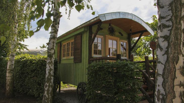 Planwagen Holz im Camp Resort