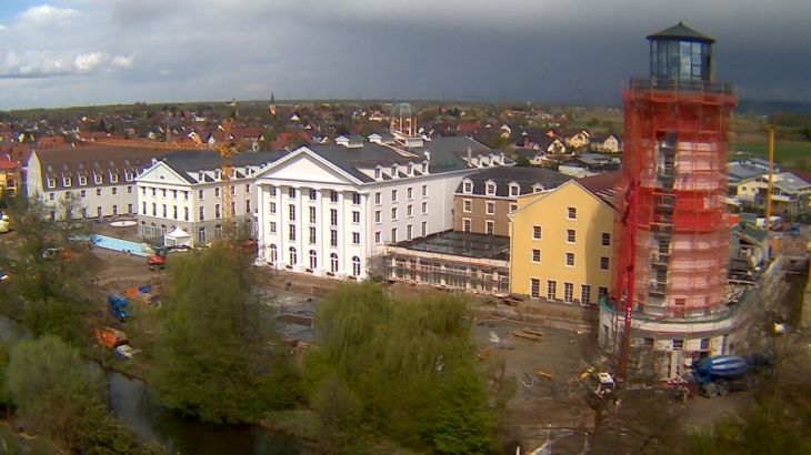 Fortgeschrittene Baustelle des Hotel "Bell Rock".