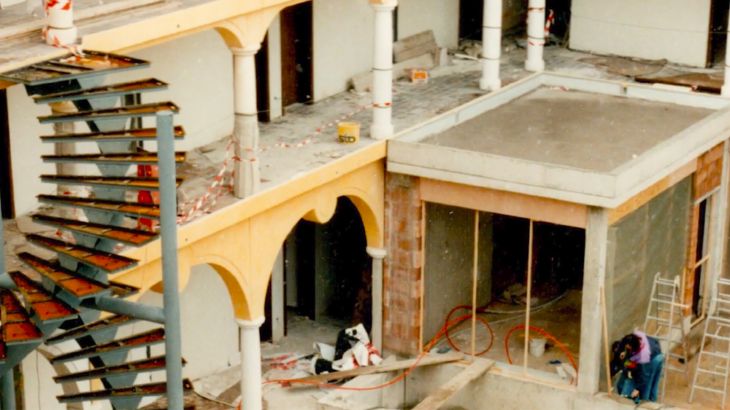Baustelle des Innenhofes "El Andaluz".