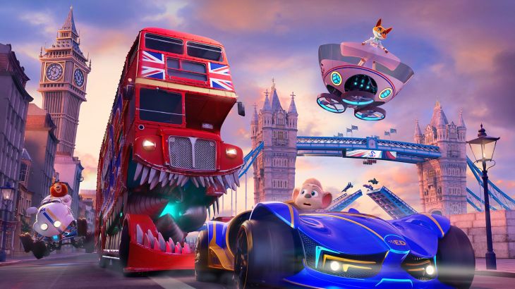 Rennfahrer Ed bei einer rasanten Fahrt im neuen Kinofilm GRAND PRIX OF EUROPE