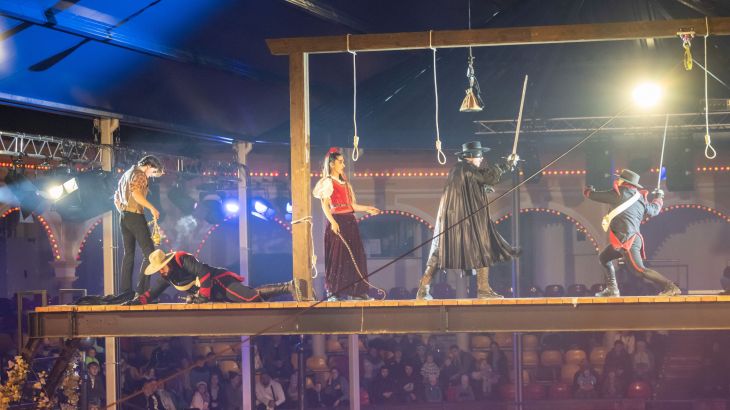 Zorro in der Europa-Park Arena im Themenbereich Spanien.