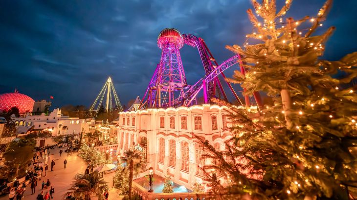 Der weihnachtlich geschmückte kroatische Themenbereich.
