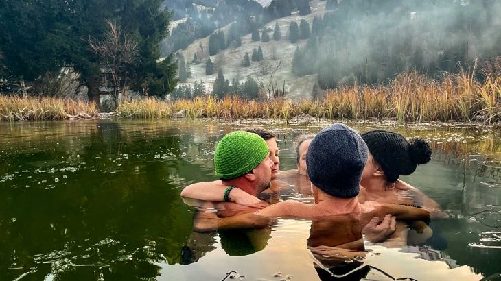 Wim Hof Retreat Gruppen Eisbaden