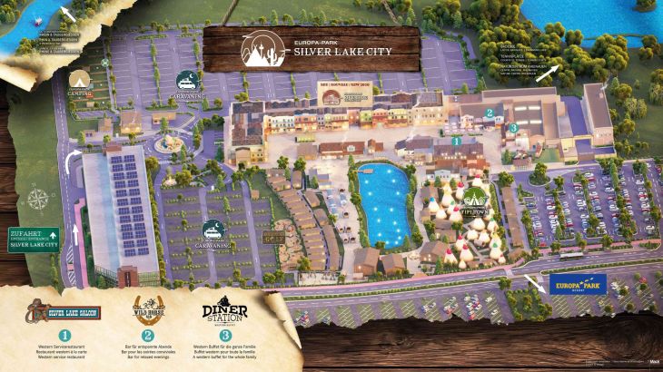 Übersichtsplan der Silver Lake City