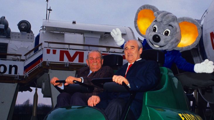 Europa-Park Gründer Franz Mack mit Politiker und Friedensnobelpreisträger Michail Gorbatschow