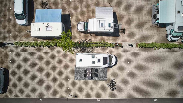 Caravaning Stellplatz L von oben