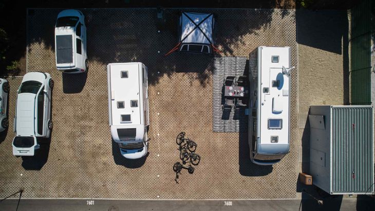 Caravaning Stellplatz XL von oben