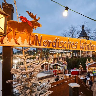 Nordisches Winterdorf