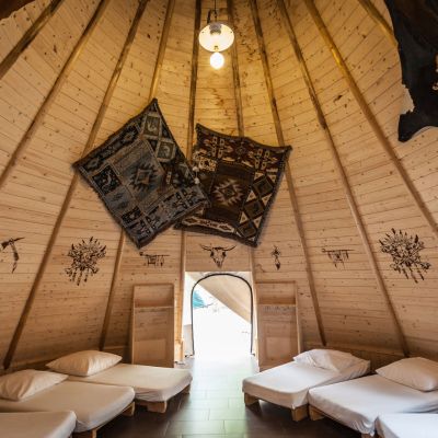 Tipitent Tipi Town slaapgedeelte