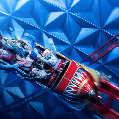 Winterliche Fahrt auf dem Eurosat - CanCan Coaster