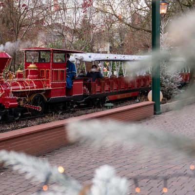 Winterliche Panoramabahn in der Nähe der Station England