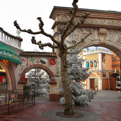 Waffelbäckerei im italienischen Themenbereich