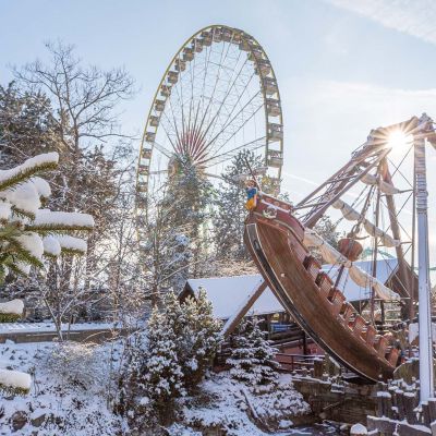 Riesenrad Bellevue in der Wintersaison