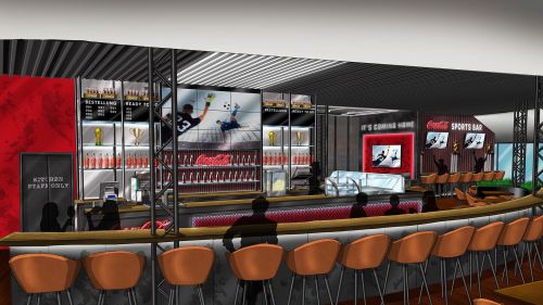 Coca-Cola Sportsbar in der Arena of Football