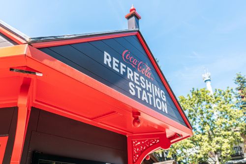 Coca-Cola Refreshing Station an der Bobbahn