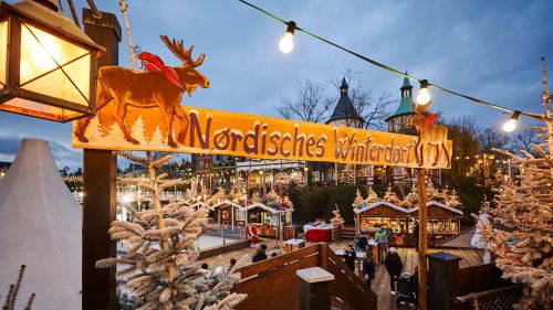 Nordisches Winterdorf