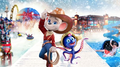 Edda Euromausi und Snorri vor Ihren Parks im Winter