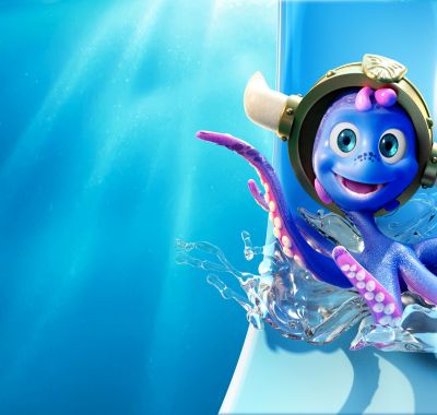 Snorri auf der Rutsche