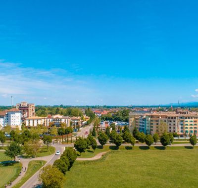 Luftaufnahme der Europa-Park Erlebnishotels